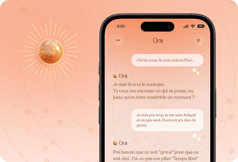 Écran conversation avec Ora